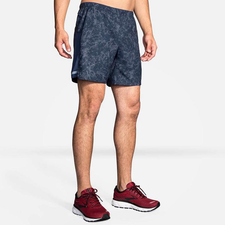 Brooks Men's SHERPA 7 2-IN-1 Running Shorts - Blue - Canada (FDRGA-1465)